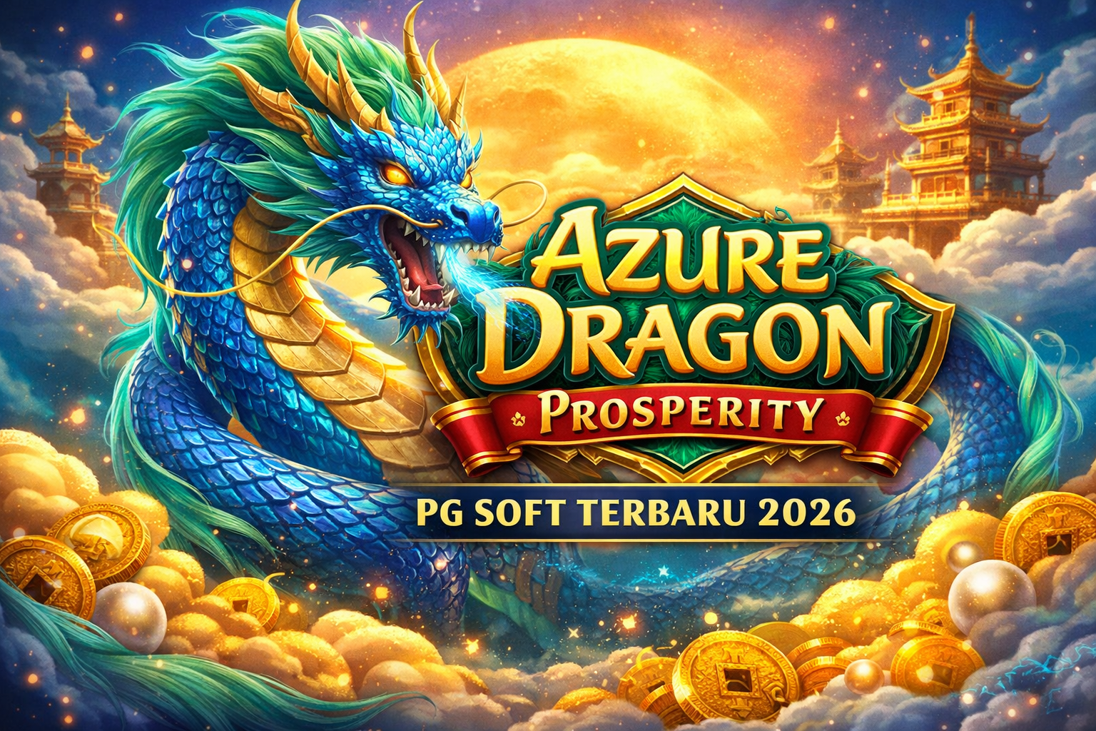 Azure Dragon Prosperity game PG Soft terbaru 2026 tema naga biru